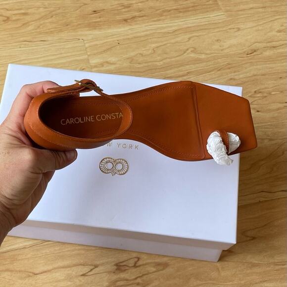 |Caroline Contas| Jane Sandal in Color Luggage NIB Size 36 - Picture 6 of 10